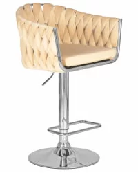 Стул барный ДОБРИН МАРCЕЛ Бежевый велюр МДЖ9-10 / DOBRIN MARCEL MJ9-10