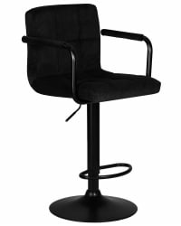 Стул барный DOBRIN KRUGER ARM BLACK (черный вельвет (LAR-E2041-52))