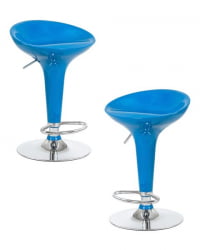Стул барный DOBRIN BOMBA (голубой) 2 шт