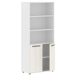 Шкаф с одним комплектом глухих малых дверей ЕДИС ЕХCС 85.5 Ясень Траун Мокко Белый / EDIS EHCS