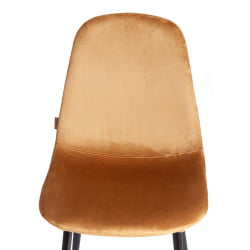 Металлический стул BREEZE (mod. JSC-58) Велюр/металл , 44 х 53 х 86 см, brown (коричневый) HLR12 / черный