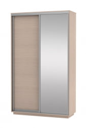 Шкаф-купе двухдверный Экспресс Дуо Медиум 1200х2400h Дуб молочный