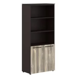 Шкаф с 1 комплектом глухих малых дверей MHC 85.5 Дуб Базель/Венге Магия