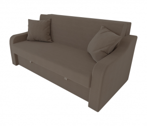 Диван Аккорд Большой (Berhouse) Цвет фасада: Коричневый Велюто 23; Тип: Прямой; Материал фасада: Металл/Велюр