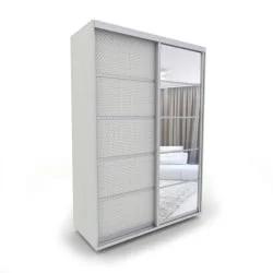 Шкаф-купе 2-х дверный Акцент-Квадро КВ 1200х600 Выбеленное дерево