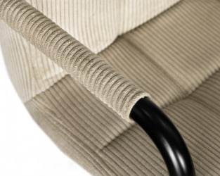 Стул барный DOBRIN KRUGER ARM BLACK (бежевый вельвет (LAR-E2041-04))