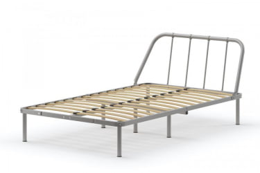 Одноярусная детская кровать Мира с ортопедическими латами Материал фасада: Металл; Спальное место: 1600х2000 мм; Цвет: Белый