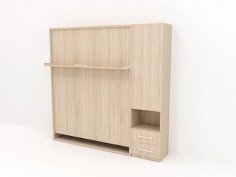 Кровать-трансформер Смарт 1 правый со шкафом 1600 Венге