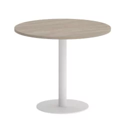 Стол журнальный круглый HOME OFFICE VR.SP-5-90.1 Дуб Аттик/Белый металл