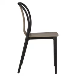 Стул обеденный DOBRIN ADAM (черный/бежевый)