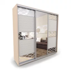 Шкаф-купе 3-х дверный Акцент-Лайн КР 1800х600 Дуб молочный