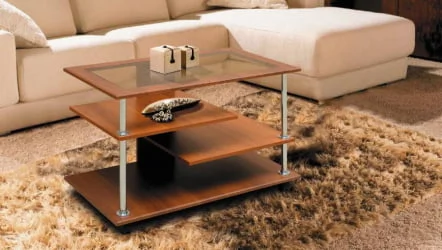 Журнальный столик на колесиках журнальный №4 Итальянский орех (матовый)