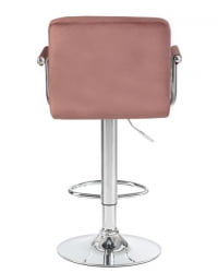 Стул барный DOBRIN KRUGER ARM (пудрово-розовый велюр (MJ9-32)) 2 шт