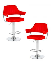 Стул барный ДОБРИН CХАРЛЙ (красный) 2 шт / DOBRIN CHARLY