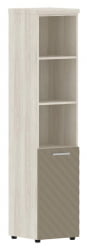 Шкаф колонка с глухой малой дверью и топом (левый) Torr LUX TLHC 42.5 L Сосна Эдмонд Капучино