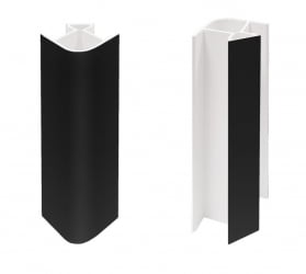 Заглушка для цоколя ЗЦП2 угловая черная