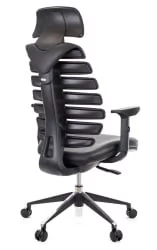 Эргономичное кресло Ergo Black кожа Черный