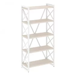 Стеллаж на регулируемых опорах - 5 полок LOFT VR.L-MST.O-5.8 Металл белый Денвер светлый