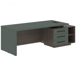 Стол руководителя правый VELION VCT 2390 R Нефрит Дуб Сильвер