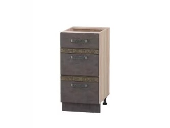 Стол с 3 ящиками (система Hettich) Бруклин 101.90 Дуб Кронберг/Лагода/Антрацит