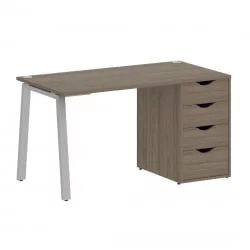 Стол письменный ХОМЕ ОФФИCЕ ВР.СП-3-138.4.А Вяз Благородный/Серый металл / HOME OFFICE VR.SP-3-138.4.A