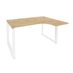 Стол эргономичный правый на О-образном м/к ONIX O.MO-SA-3R Тиквуд Светлый/Белый
