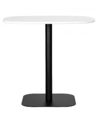 Обеденный стол DOBRIN OTIS (белая столешница, черное основание)