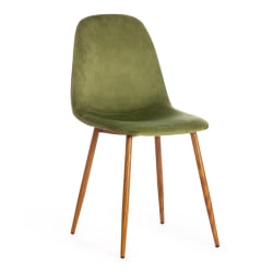 Кухонный стул BREEZE (mod. 4724) вельвет/металл, 44 х 53 х 87 см, Green (зеленый) HLR54 / натуральный