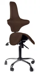 Кресло-седло со спинкой ЕЗСоло Баcк Коричневый / EZSolo Back