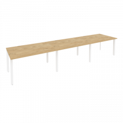 Стол переговорный (3 столешницы) ОНИКС О.МП-ПРГ-3.3 Тиквуд Светлый/Белый / ONIX O.MP-PRG-3.3