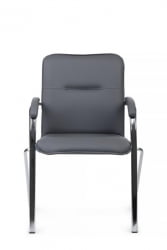 Стул Самба с мягкими подлокотниками СМБ-01Х Хром гальв. Серый / SMB-01H