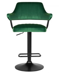 Стул барный DOBRIN CHARLY BLACK (зеленый велюр (MJ9-88)) 2 шт