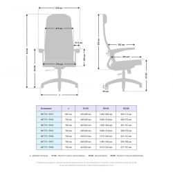 Кресло офисное МЕТТА B 1b 21/U158, Основание 17831 Комплект 1 Черное