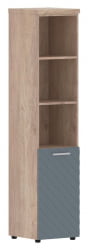 Шкаф колонка с глухой малой дверью и топом (правый) Torr LUX TLHC 42.5 R Дуб Каньон Серо-голубой