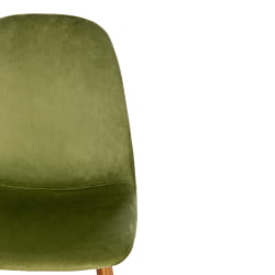 Кухонный стул BREEZE (mod. 4724) вельвет/металл, 44 х 53 х 87 см, Green (зеленый) HLR54 / натуральный