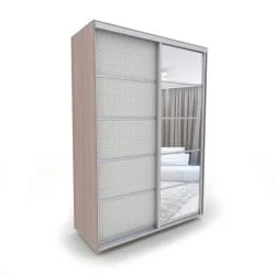 Шкаф-купе 2-х дверный Акцент-Квадро КВ 1000х600 Шимо светлый/Хром