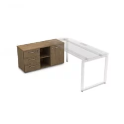 Тумба с 3-мя ящиками и дверкой GLOSS LINE 9НТ.006 Teakwood