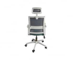 Кресло офисное Бит белый пластик Серый