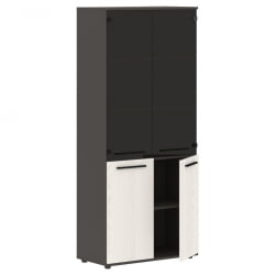 Шкаф комбинированный EDIS EHCS 85.2 Ясень Траун Черный Мокко