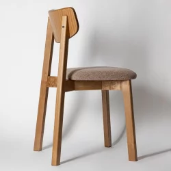 Стул с мягким сиденьем Вега Terracota жаккард Дуб золотой