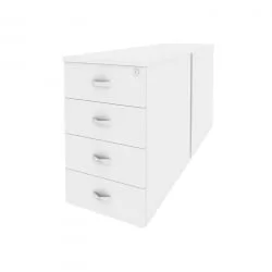 Тумба двойная приставная / опорная ONIX O.TPO-2.7 Белый Бриллиант