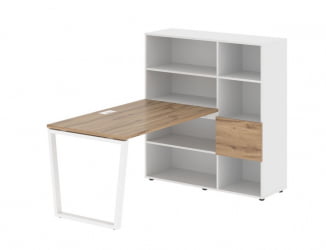 Рабочая станция ЕДИС ЕВРСТ 1213 Дуб Денвер светлый  Белый Белый / EDIS EVRST