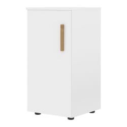 Шкаф-колонка с глухой малой дверью левый Forta FLC 40.1 L Белый премиум