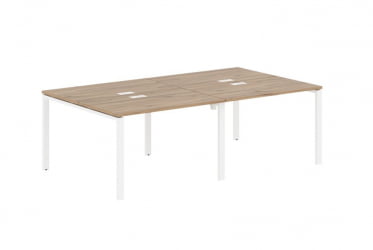 Бенч-система 4-местная ЕДИС ЕУВСТ 2313 Дуб Денвер светлый Белый / EDIS EUWST