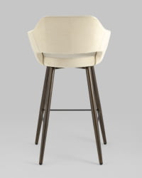 Стул барный Саймон Б велюр Бежевый