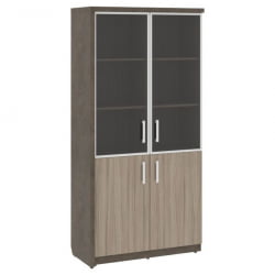 Шкаф комбинированный левый WOOD&STONE СФ-534893 Бетон Чикаго темный Дрифтвуд