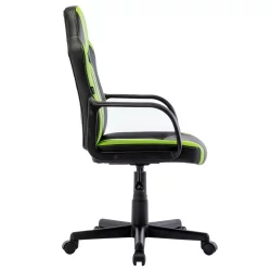 Кресло компьютерное BRABIX Stripe GM-202 экокожа Черный-зеленый