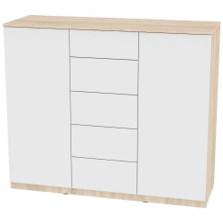 Комод Калисто(K25)1147х1352х468PUSHtoOPEN(ДСС-Белый)
