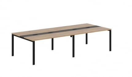 Переговорный стол ЕДИС ЕУCТ 3114 Дуб Денвер светлый Мокко Черный / EDIS EUCT