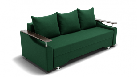 Диван Квадро-1 ПБ (ЗР) Цвет фасада: Зеленый; Тип: Прямой; Материал фасада: Металл/Велюр